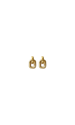 Greca Earrings, Brass