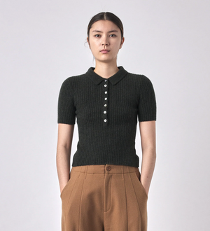 Molly Collared Short Sleeves, Deep Forest