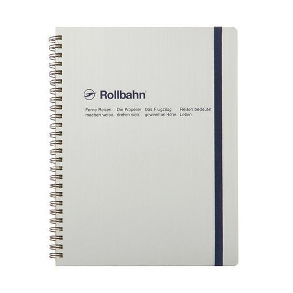 Rollbahn Spiral Notebook in Silver, Large (5.5" X 7")