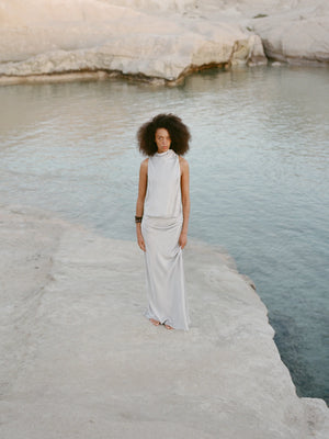 Juna Maxi Dress, Silver