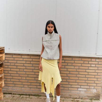 Jersey Drape Skirt, Citron