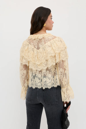 Faryn Top, Vintage Cream