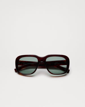 Louis Sunglasses, Red Tortoise/Green