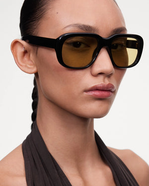 Louis Sunglasses, Black/Yellow