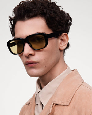 Louis Sunglasses, Black/Yellow