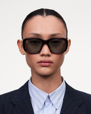 Louis Sunglasses, Red Tortoise/Green
