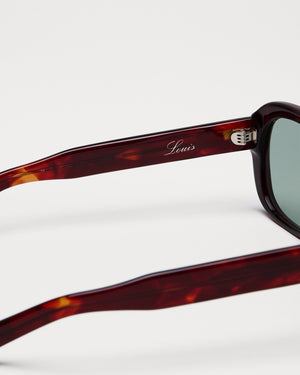Louis Sunglasses, Red Tortoise/Green