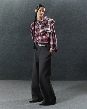 Redesigned Shirt 127 Oversized, Checkered Yellow/Navy