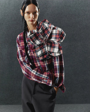 Redesigned Shirt 127 Oversized, Checkered Yellow/Navy