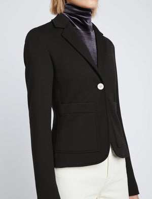 Jersey Suiting Blazer, Black