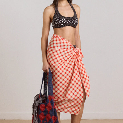 Cove Bikini Top, Spot Stripe