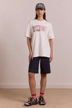 Slow Life Crossword Graphic Tee, Ecru
