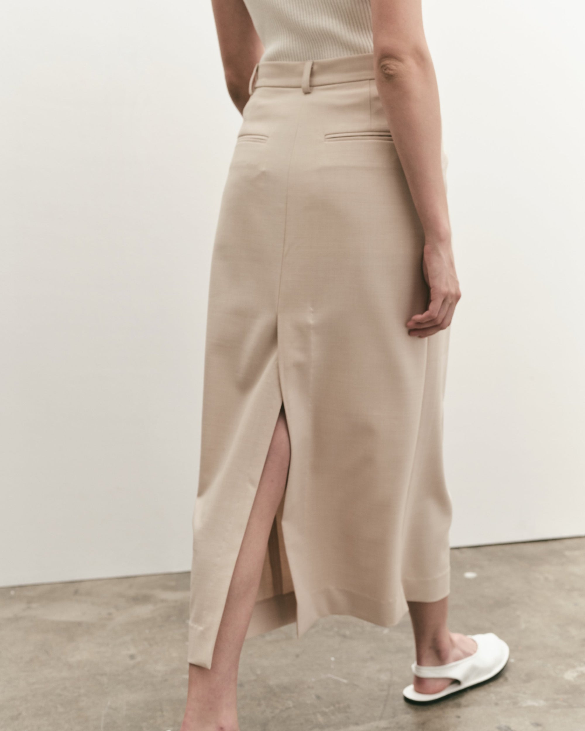 Split Back Midi Skirt