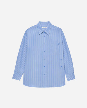 Stripe Oversized Shirt, Blue