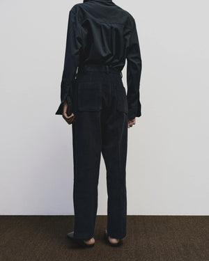 Asymmetric Striped Shirt, Navy