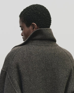 Handmade Belted Wool Coat, Brown