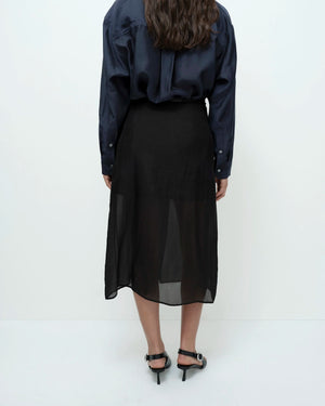 Organza Wrap Skirt, Black