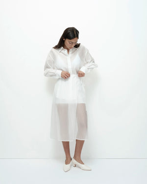 Organza Wrap Skirt, White