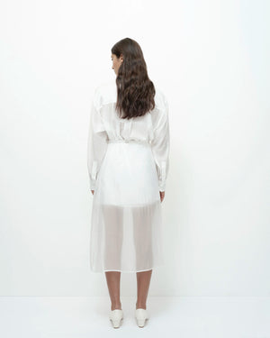 Organza Wrap Skirt, White