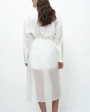 Organza Wrap Skirt, White