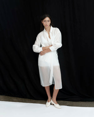 Organza Wrap Skirt, White