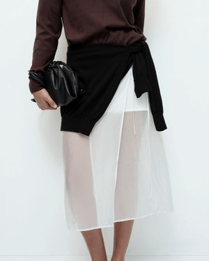 Organza Wrap Skirt, White
