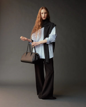 Wool Blend Knit Shawl, Charcoal O/S