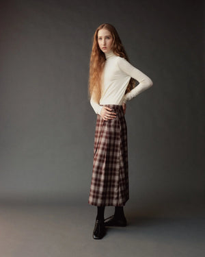 Roll Neck Jersey Top, Ivory