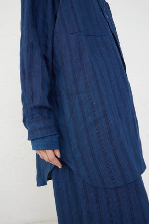 900630 INDIGO Linen Shirt (Woven) Linen100%