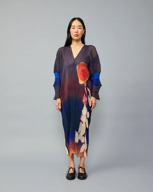 Sue Hand-Pleated Kaftan in Rose