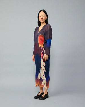 Sue Hand-Pleated Kaftan in Rose