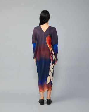 Sue Hand-Pleated Kaftan in Rose