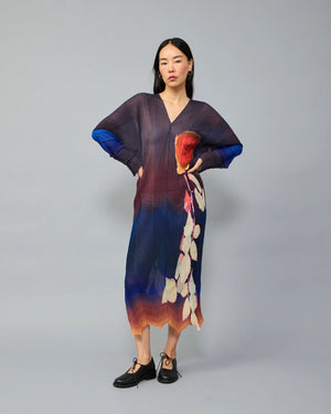 Sue Hand-Pleated Kaftan in Rose