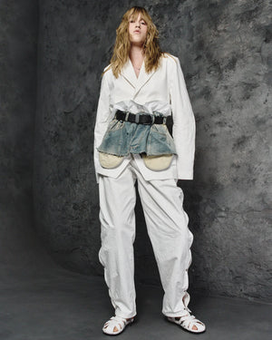 Apron w/ Shirt Jean Belt, Blue