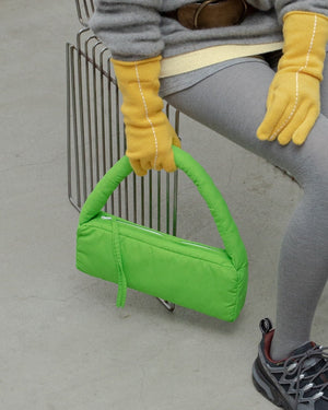 Short Stitch Gloves, Yellow