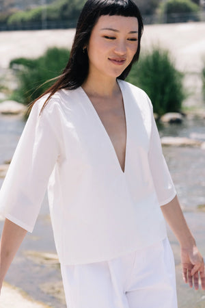 Poppy Top, White