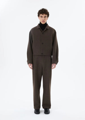 Wool Crop Jacket, Brown