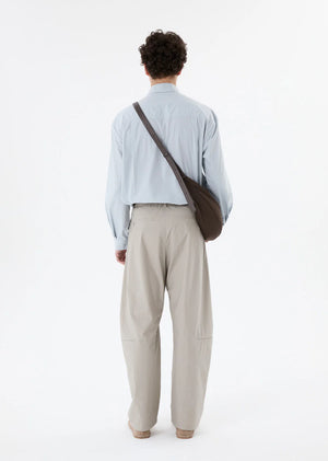 Square Pocket Oversized Shirt, Light Blue