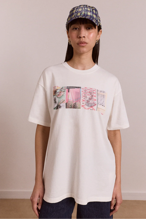 Slow Life Crossword Graphic Tee, Ecru