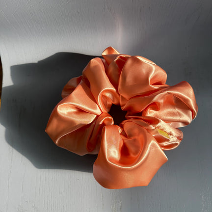 Giant Satin Scrunchie, Peach Fuzz