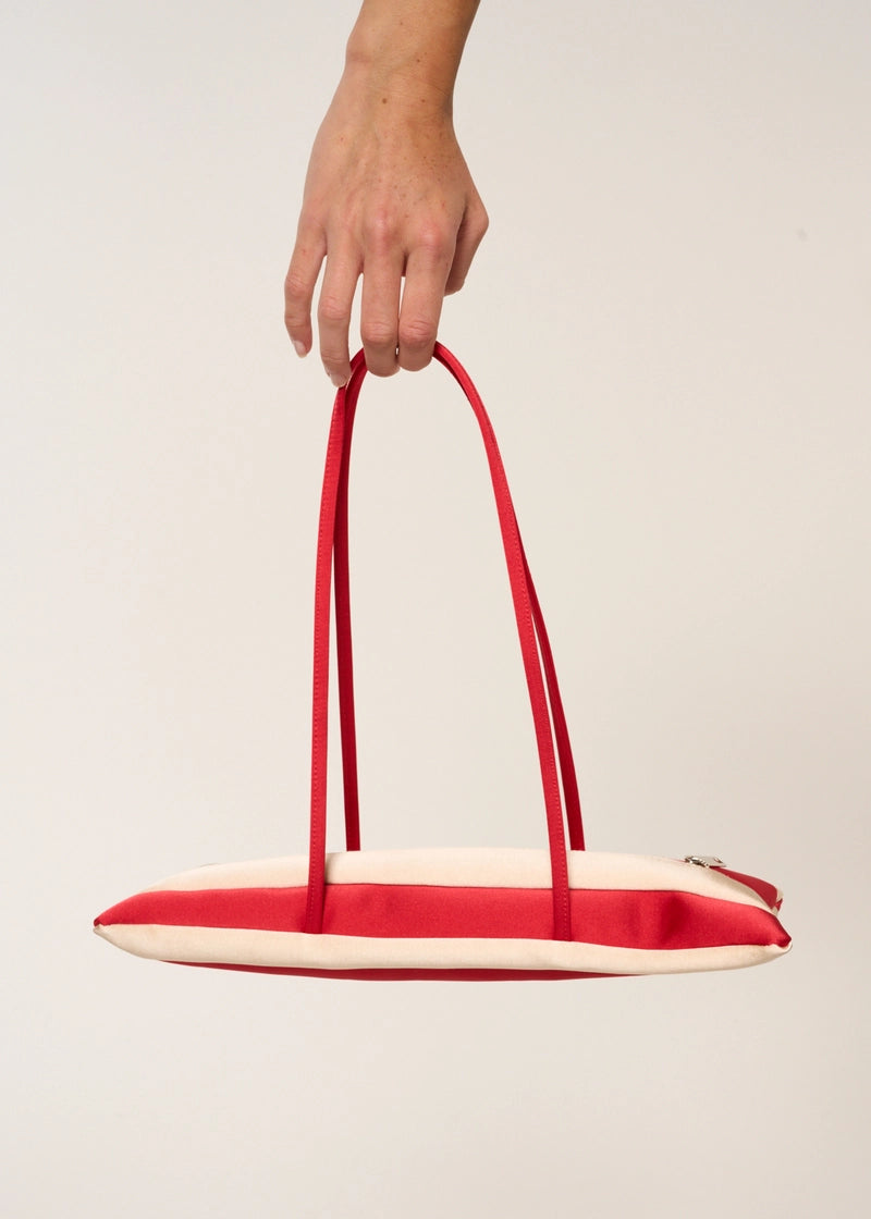 Patch Combined Bag, Red x Cream