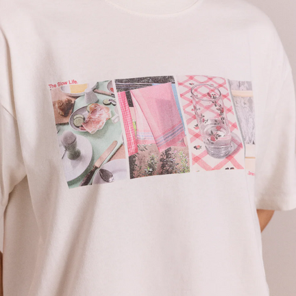 Slow Life Crossword Graphic Tee, Ecru