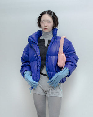 Short Stitch Gloves, Blue