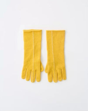 Short Stitch Gloves, Yellow