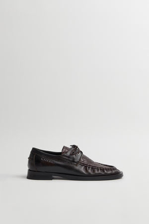 Edelira Brown Derby Loafers, Brown