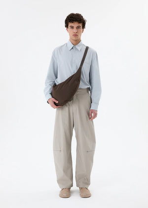 Square Pocket Oversized Shirt, Light Blue