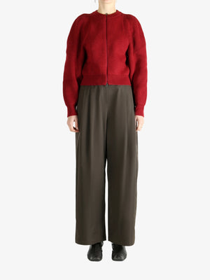 Cut Out Rounded Cardigan, Red