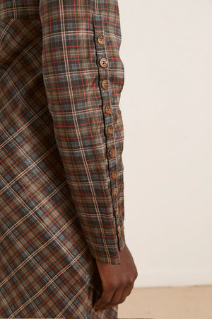 Marissa Sheer Midi Dress, Multi Check