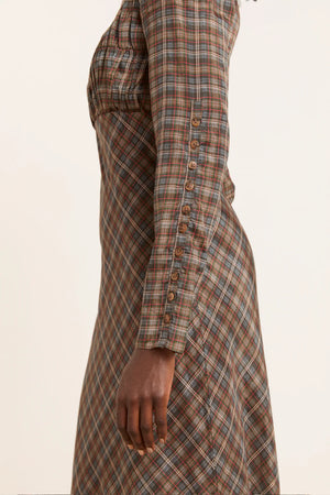 Marissa Sheer Midi Dress, Multi Check