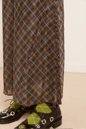 Marissa Sheer Midi Dress, Multi Check